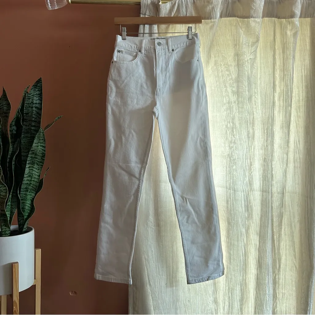 Everlane Organic Cotton The Way-High Slim Jean Bright White $128‎ NEW Size 26S - Image 3
