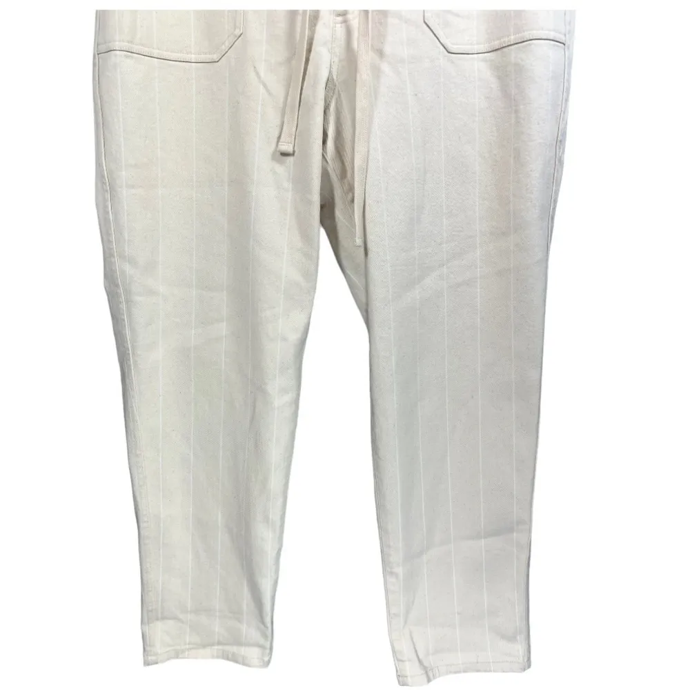 NWT J. Crew Tie-waist‎ Camp Pant in Denim Stripe L - Image 9