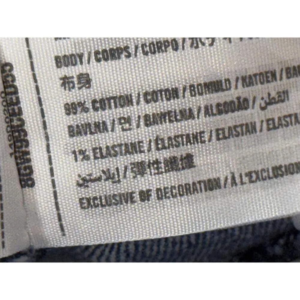 NEW Abercrombie & Fitch 7" Dad Short High Rise Blue Denim Jean Shorts Size 29 8 - Image 4