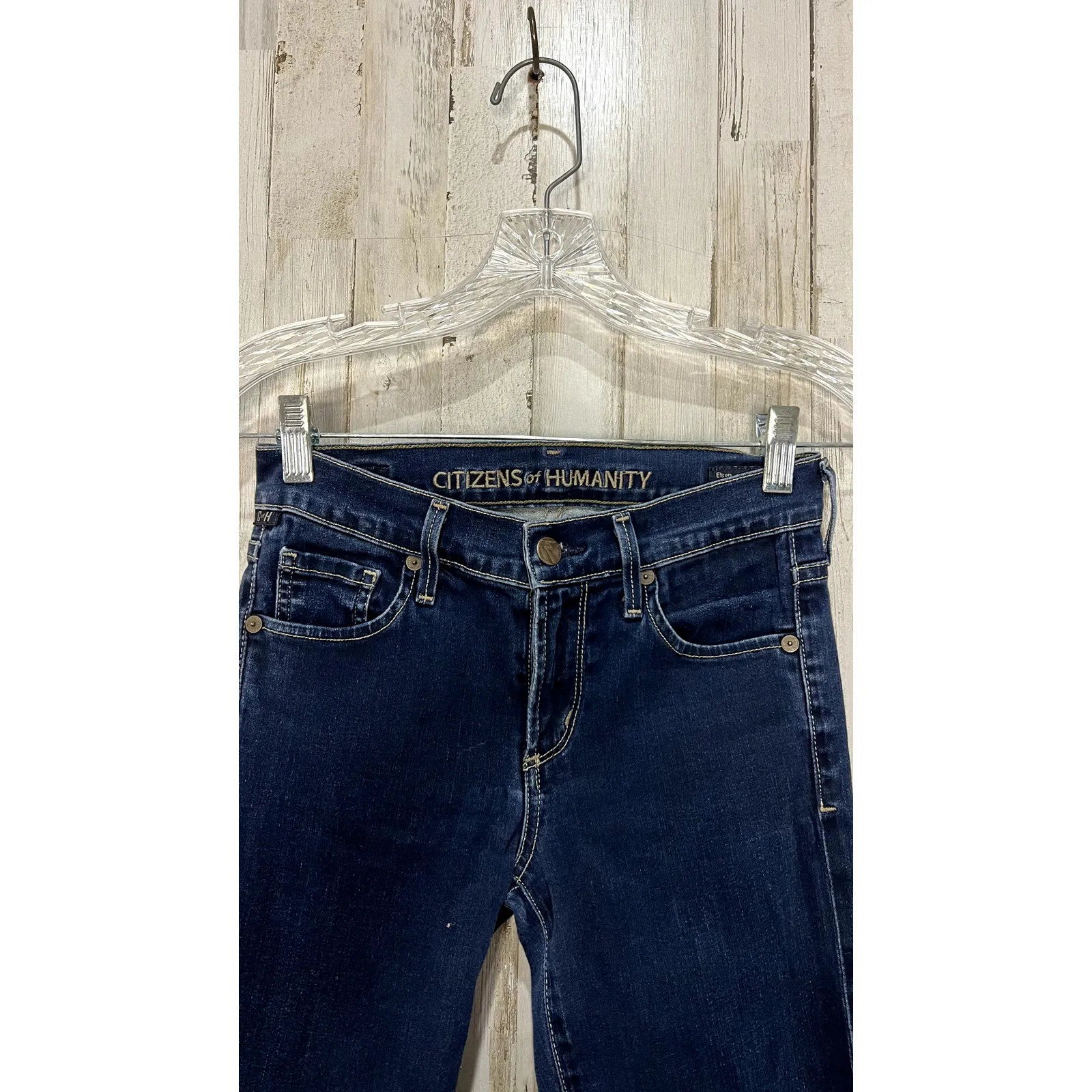 Citizens of Humanity Women's Elson Mid Rise Straight‎ Jeans Size 25 Blue Denim - Image 3