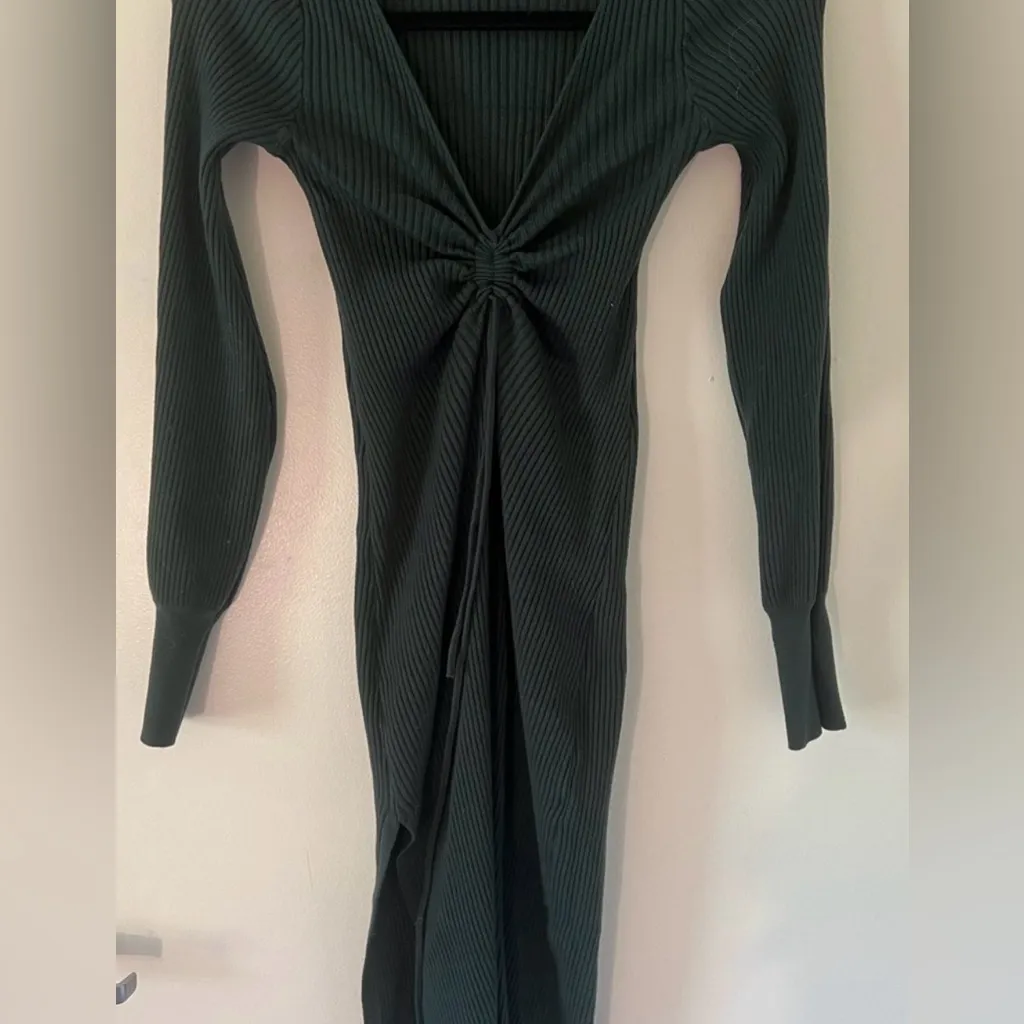 Lulu's Dark Green Long Sleeve Dress - Image 5