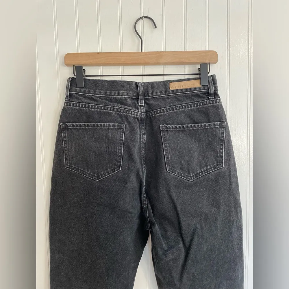 WHITE FOX Drive Me Crazy High Rise Slim Leg Cropped Jeans Vintage Black Size M - Image 6