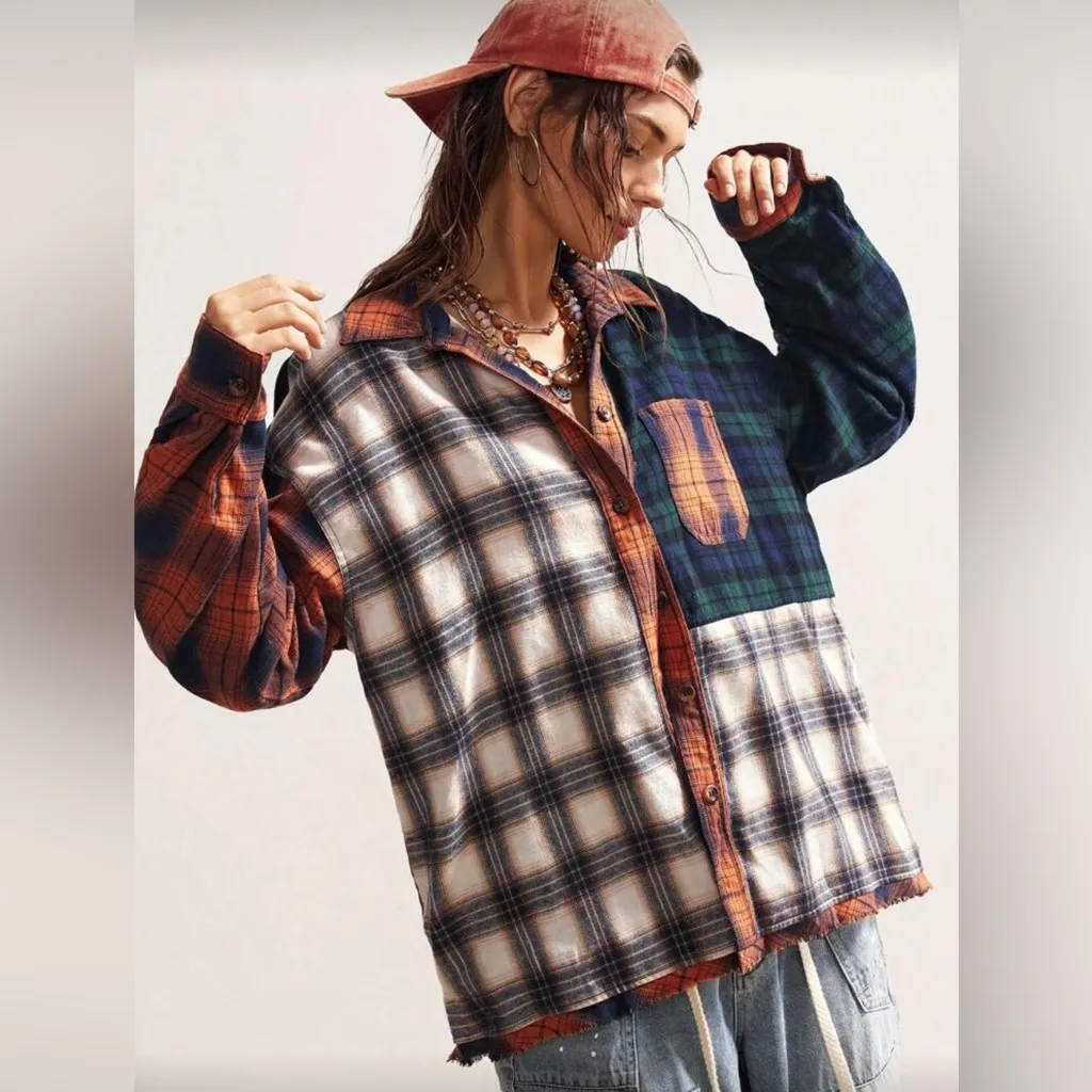 Plaid Patchwork Button - Image 5