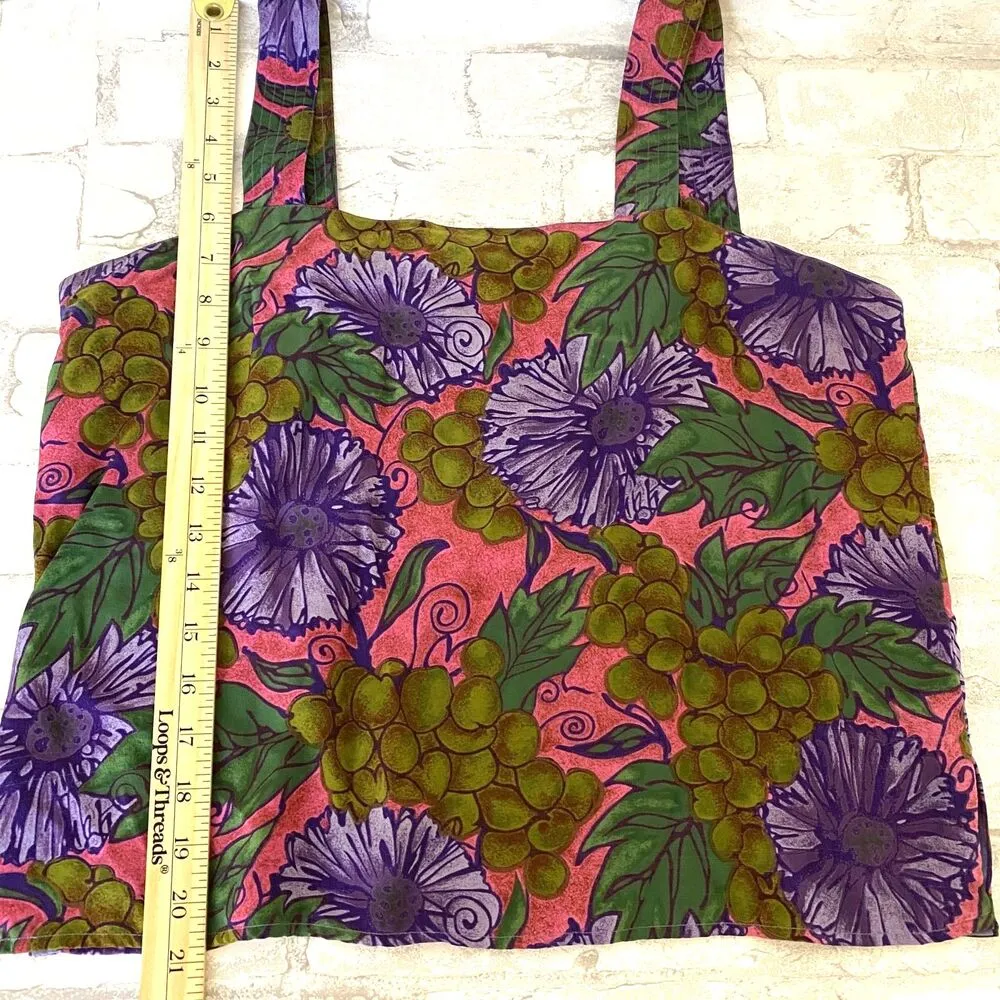 Michel Bruche VTG Purple Pink Floral Tropical Unlined Summer Artsy Tank Top 6 - Image 8