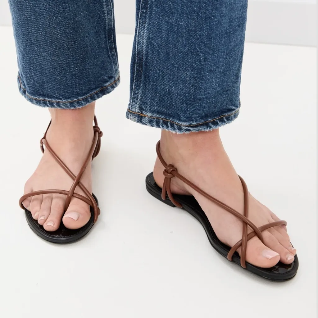 New Schutz Malta Flat Sandals Sauvage 8.5 - Image 3