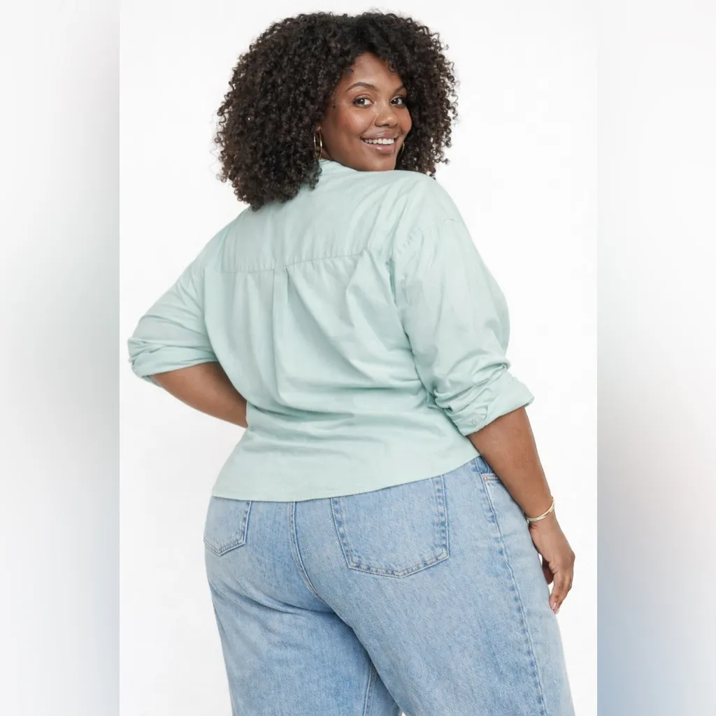 NWT | Old Navy Boyfriend long sleeve | Mint Green - Image 2