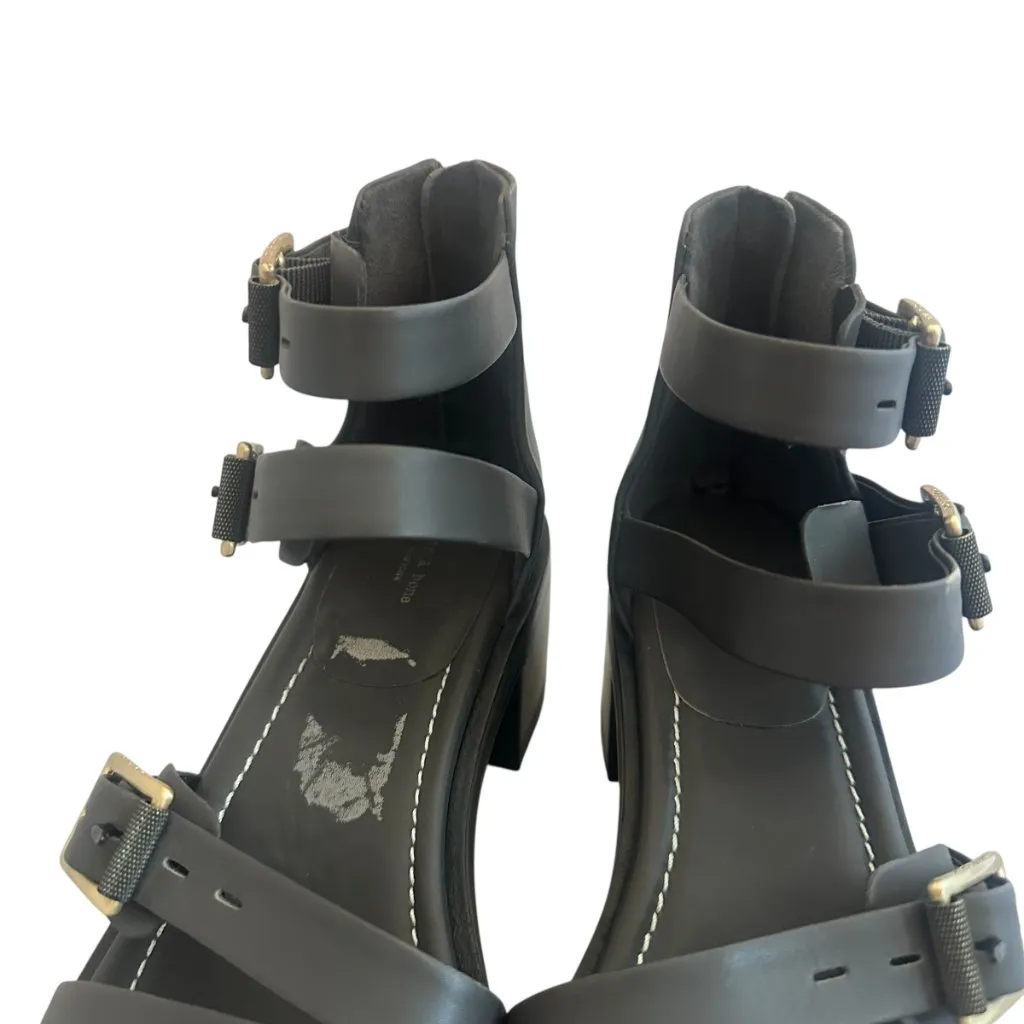 Rag & Bone Fallon Block Heel Sandals Shoes Strappy Buckle Grey Size 40 9.5 Women - Image 6