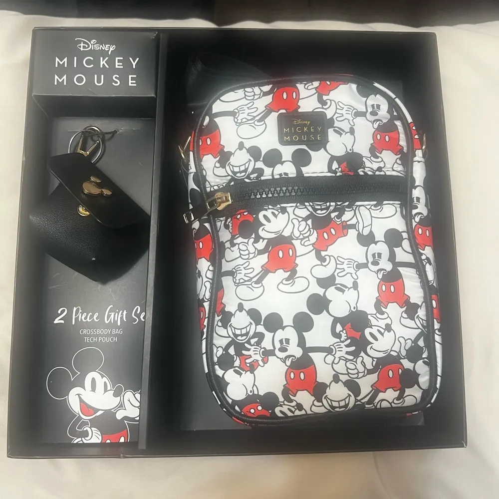 Disney Mickey Mouse Crossbody Bag and Tech Pouch Set - Image 2