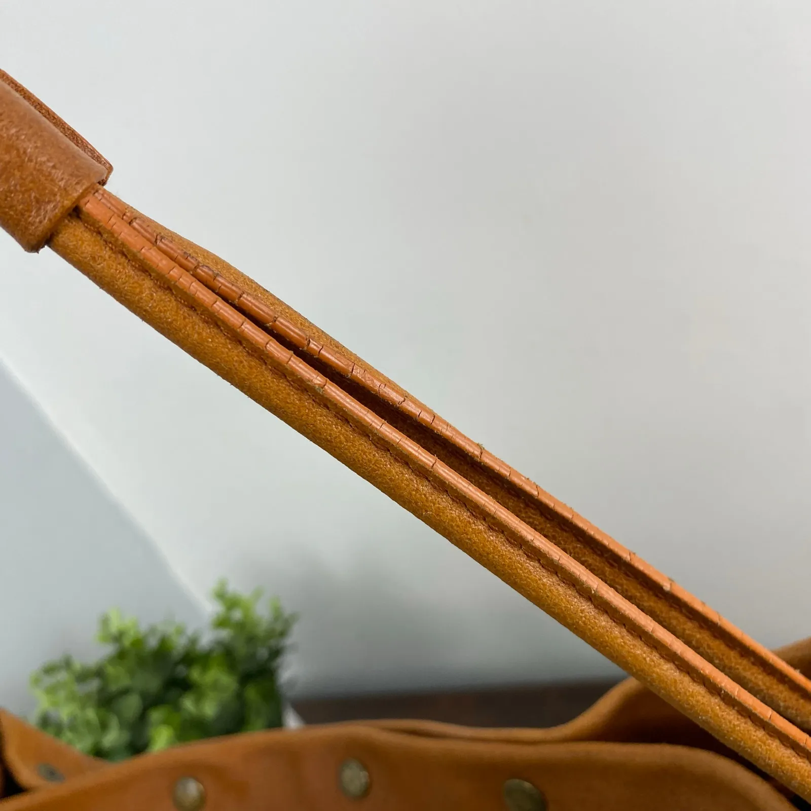 Furla Straw and Cognac Leather Slouchy Hobo Shoulder Bag Tote Bohemian Chic - Image 10