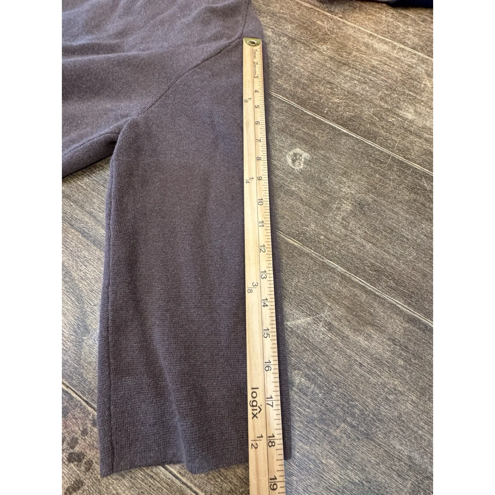 Quince Womens 100% Organic Cotton Knit Blazer Heather Brown Sleeved Top Size XL - Image 6