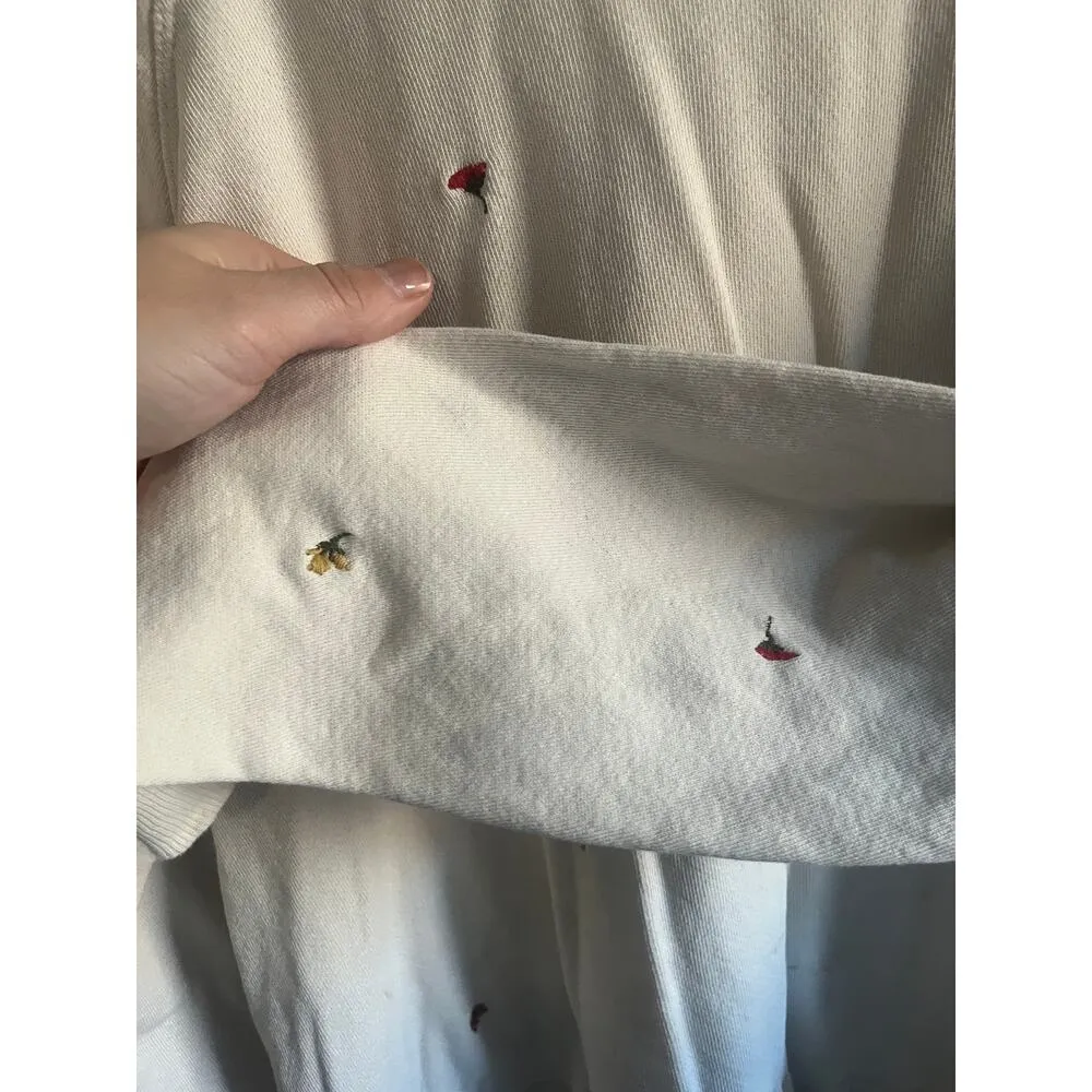 The Great embroidered flower crew sweatshirt size 2 - Image 6