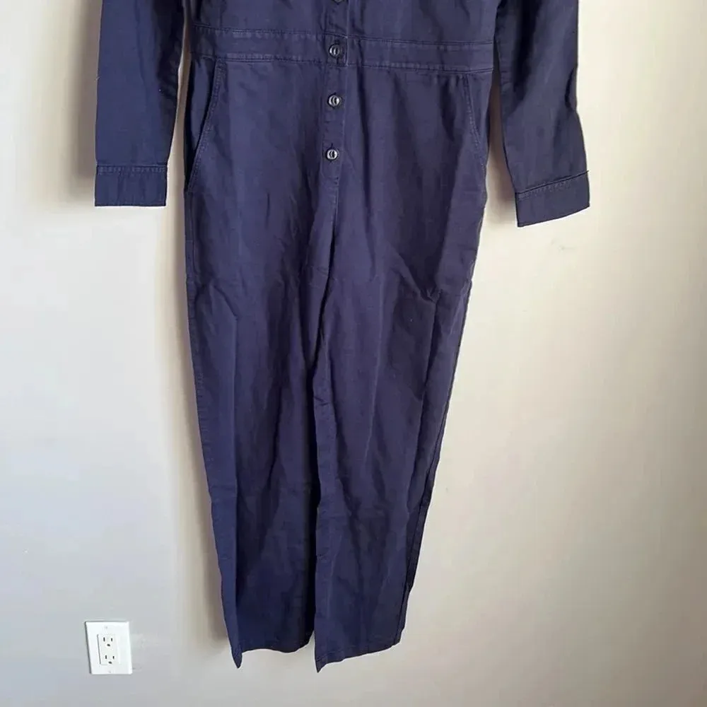 NEW OuterKnown Long Sleeve Jumpsuit Deep Navy - Image 5