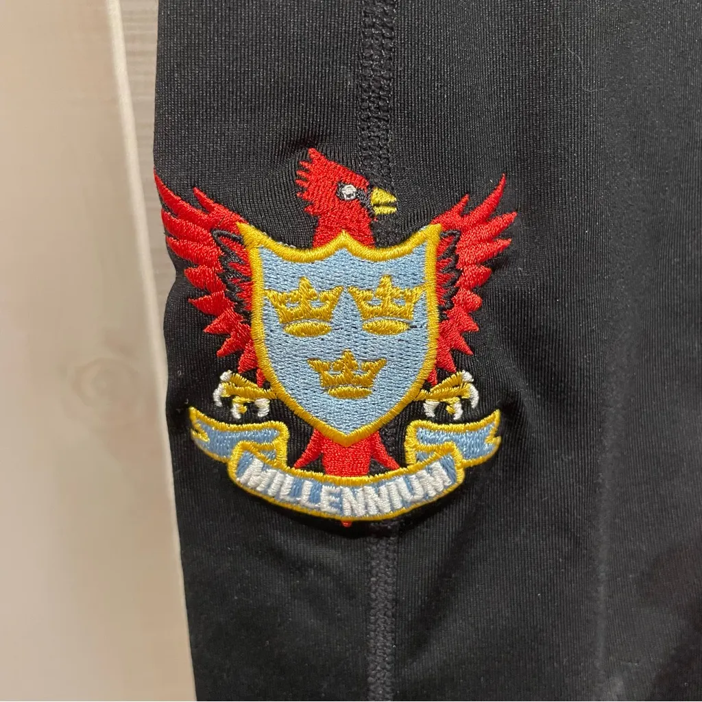 Cute Nike running dri fit capri pants yoga workout sports millennium patch - Image 9