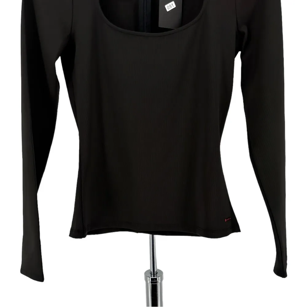 n:Philanthropy Catello Top in Black Mock Neck Choker Cutout Ribbed sz Small NWT - Image 5