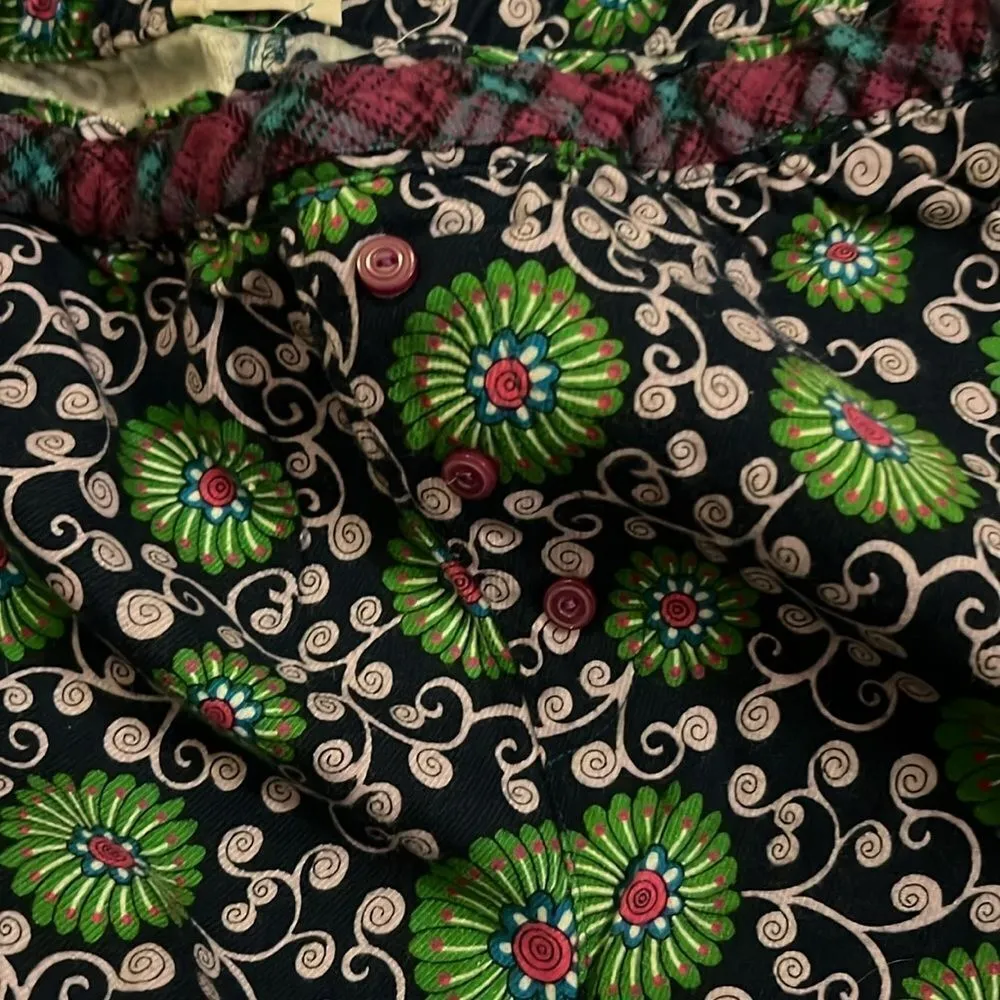 Free people wide leg floral boho pants L - Image 7