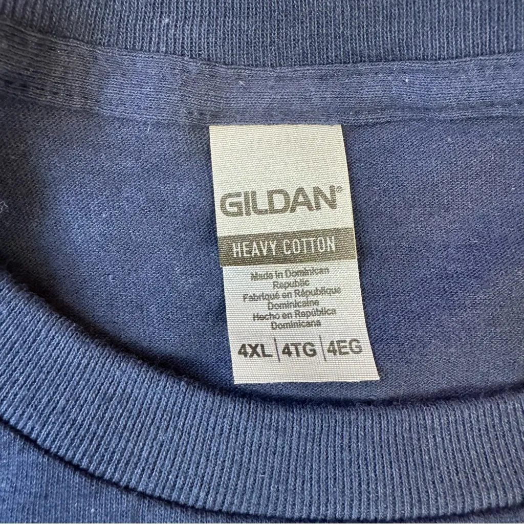 Gildan Yoloswaggie Cat Donut Graphic Tee Blue Unisex 4XL NWOT - Image 4