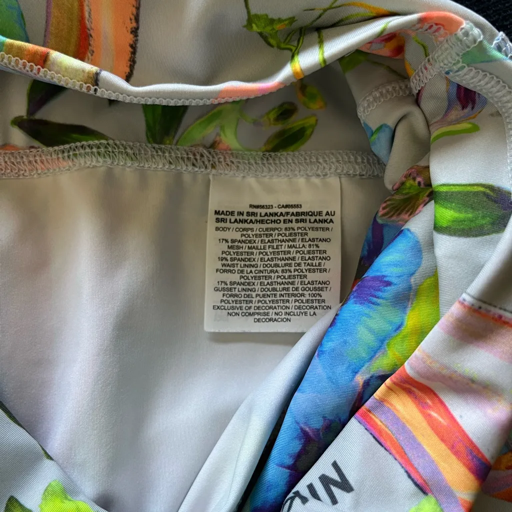 Nike Blue Green Leggings Vibrant Floral Design SZ S Petite High Waisted Yoga Y2K - Image 14