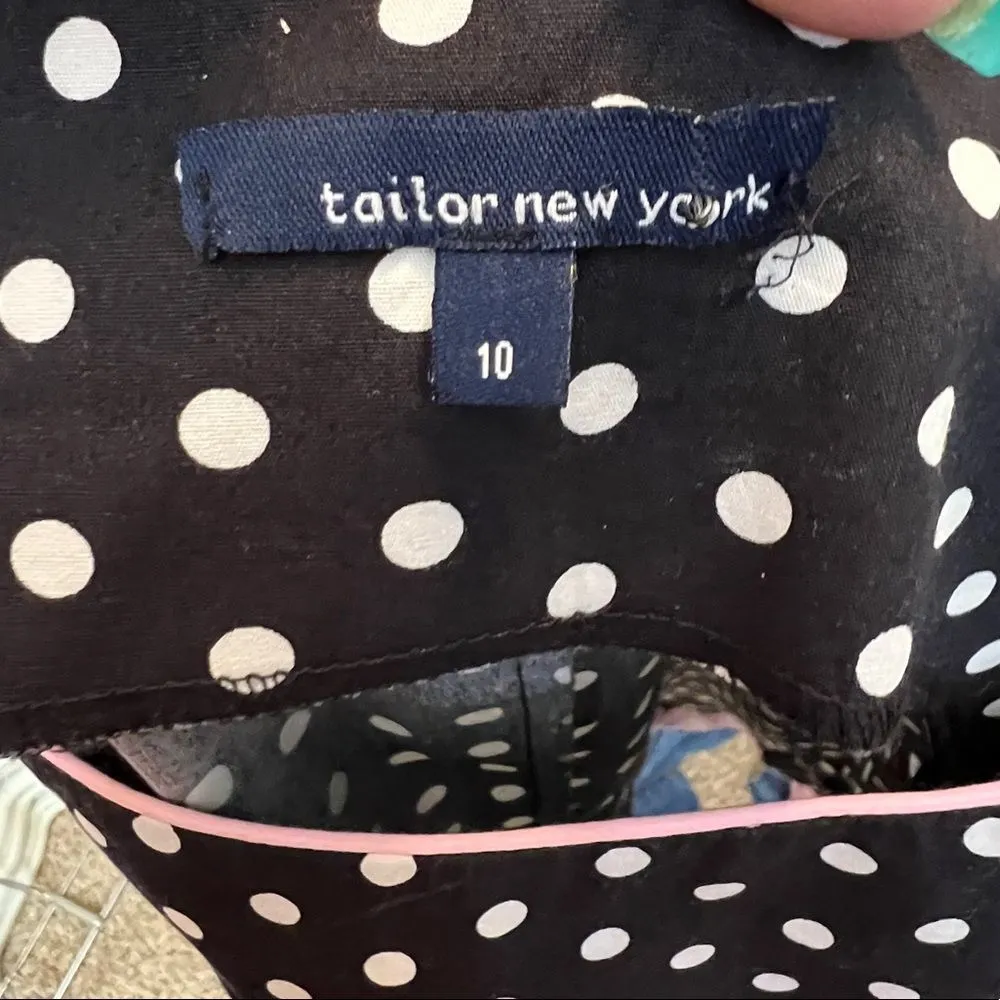 Tailor New York Polka Dot Top Size 10 - Image 36
