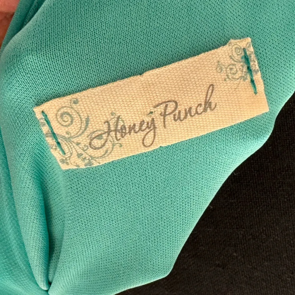 “Asymmetrical chiffon blouse in turquoise green, elegant and light design - Image 4