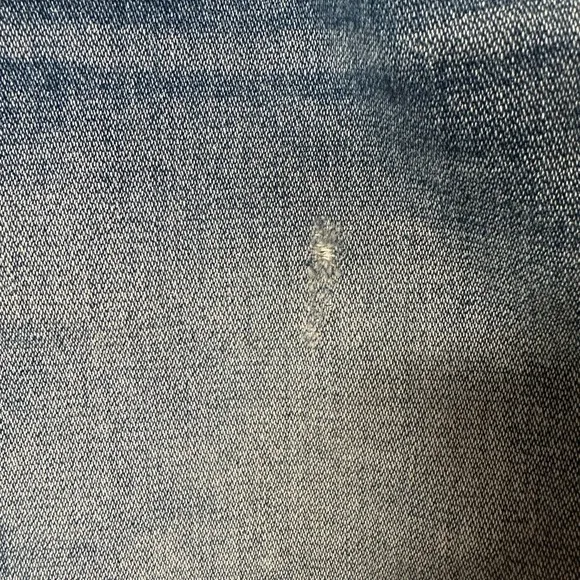 MONKI Women's Barely Distressed Denim Frayed High Waist Stockholm Shorts Sz‎ 30 - Image 3