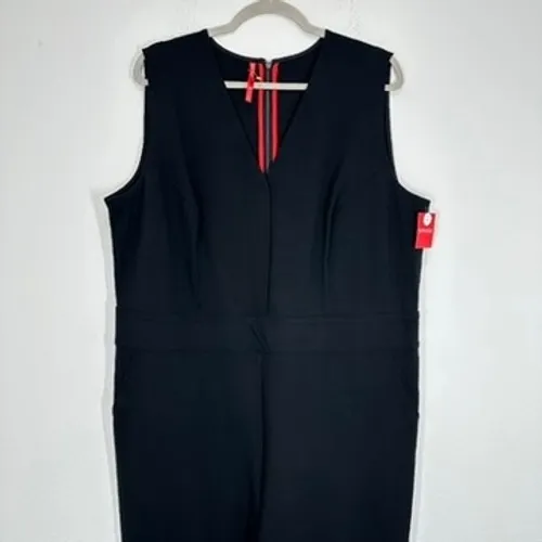 SPANX Perfect Sleeveless Wide Leg Jumpsuit Classic Black 1X Tall NWT Travel - Image 4