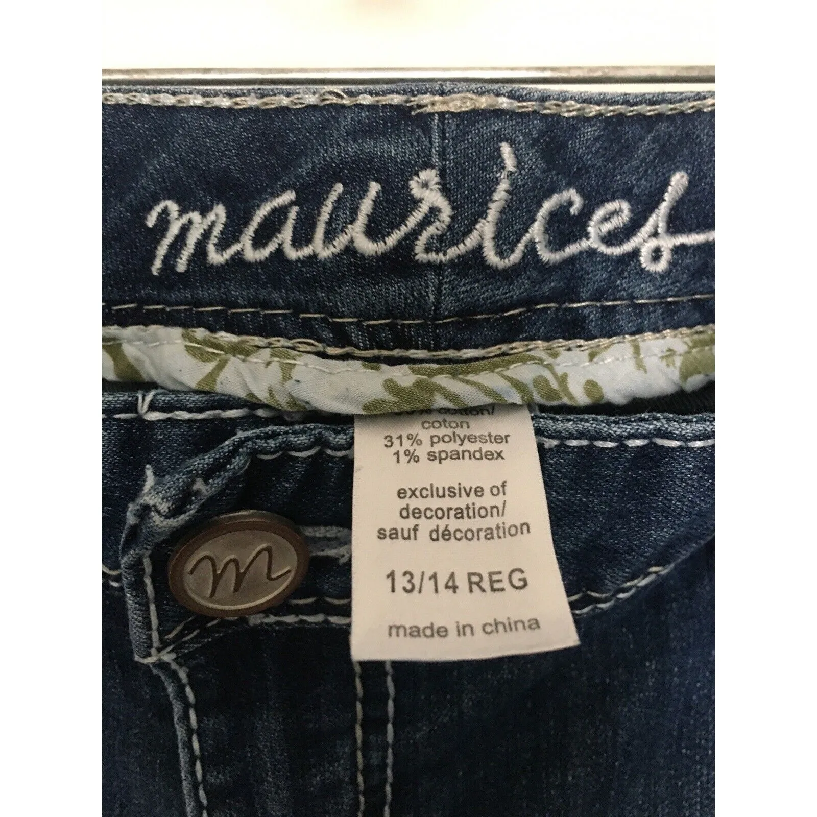 Maurices Women's Juniors Jeans Pockets Blue Size 13/14 Regular - Image 6