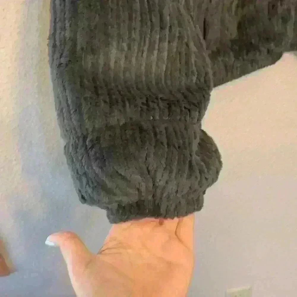 Grey The American Outdoorsman jacket sz M soft cozy warm chunky cropped casual Gray Size M - Image 4