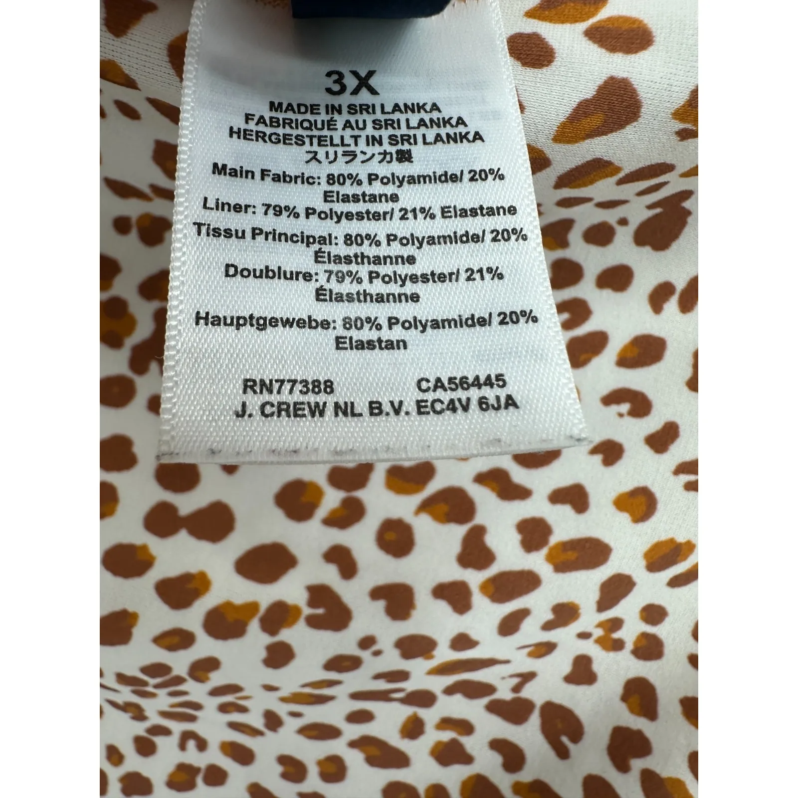 J. Crew Factory Womens Cheetah Printed high-waisted bikini bottom Size 3X Swim - Image 6