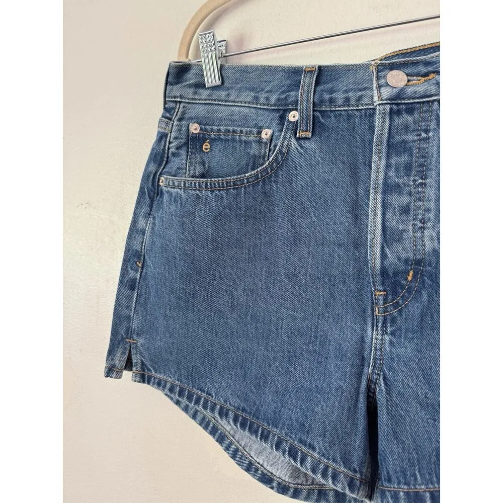 NWT Etica Haven Relaxed Fit Shorts High Waisted Salina Blue Size 29 - Image 6