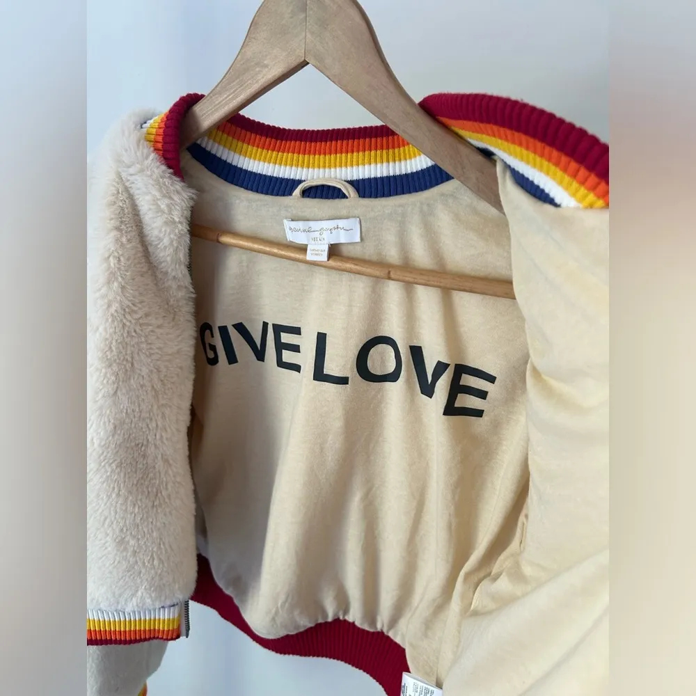 Spiritual Gangster Furry Bomber Jacket‎ Size Medium - Image 5