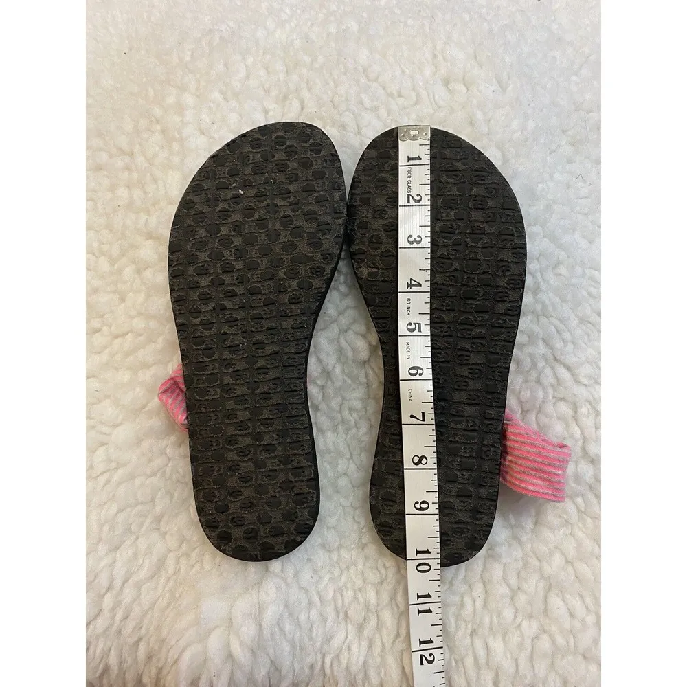 Sanuk Yoga Sling Sandals Womens 7 Stretch Knit Straps Soft Footbed Packable pink - Image 6
