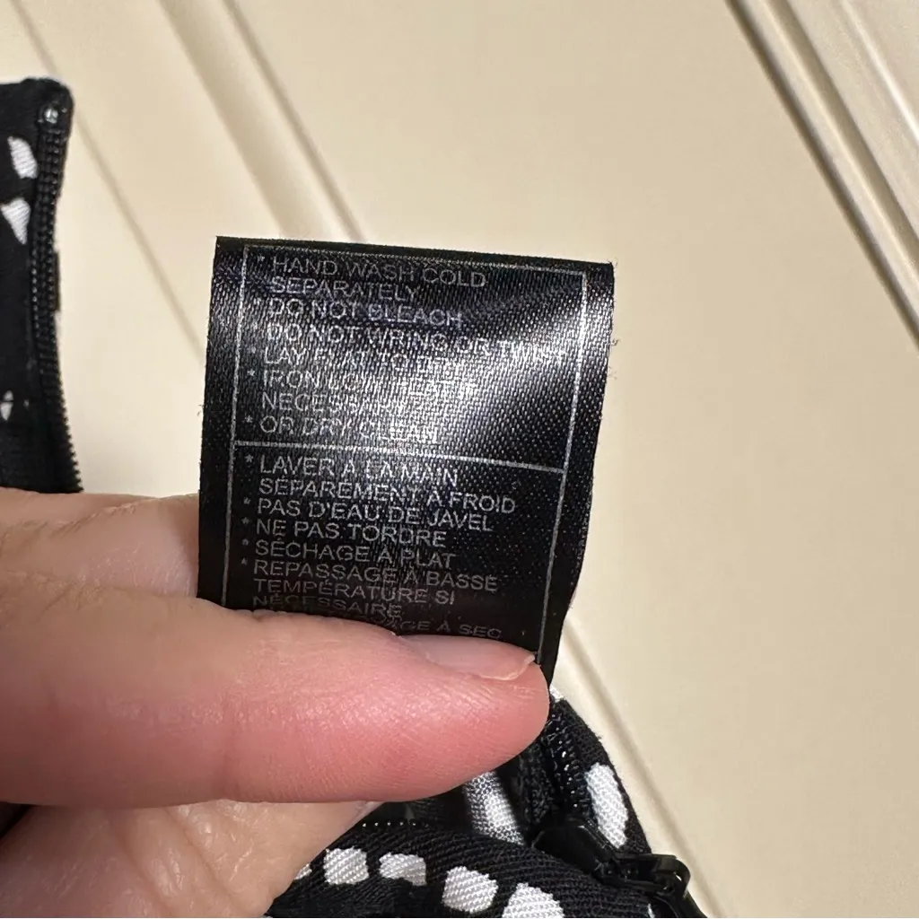 Cupcakes and Cashmere Melena Dotted Stripe Crop Pants Size M EUC Black Size M - Image 11