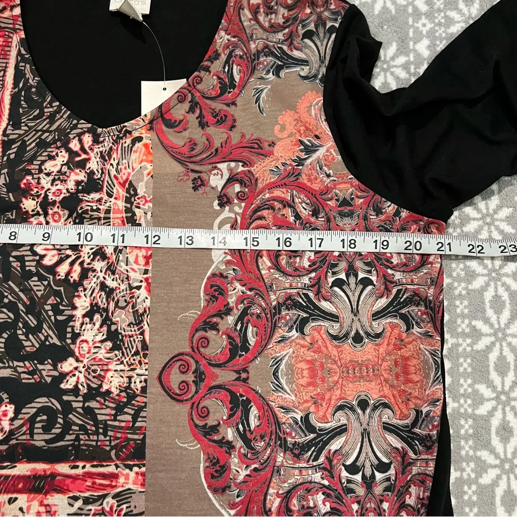 Chico's Mixed Suggestions Farrah Top Size Large Chico's Size 2‎ - Image 10