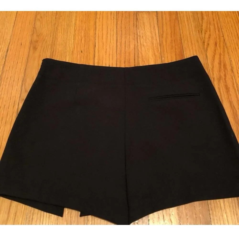 Zara Mini Skort Skirt Black Pearl Accents Size Small High Rise Womens - Image 9