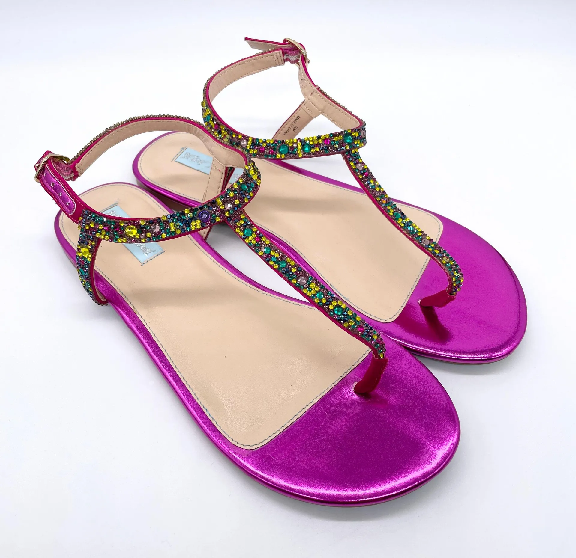 Blue SB-Lux Women’s Embellished Flat Sandals - Image 5