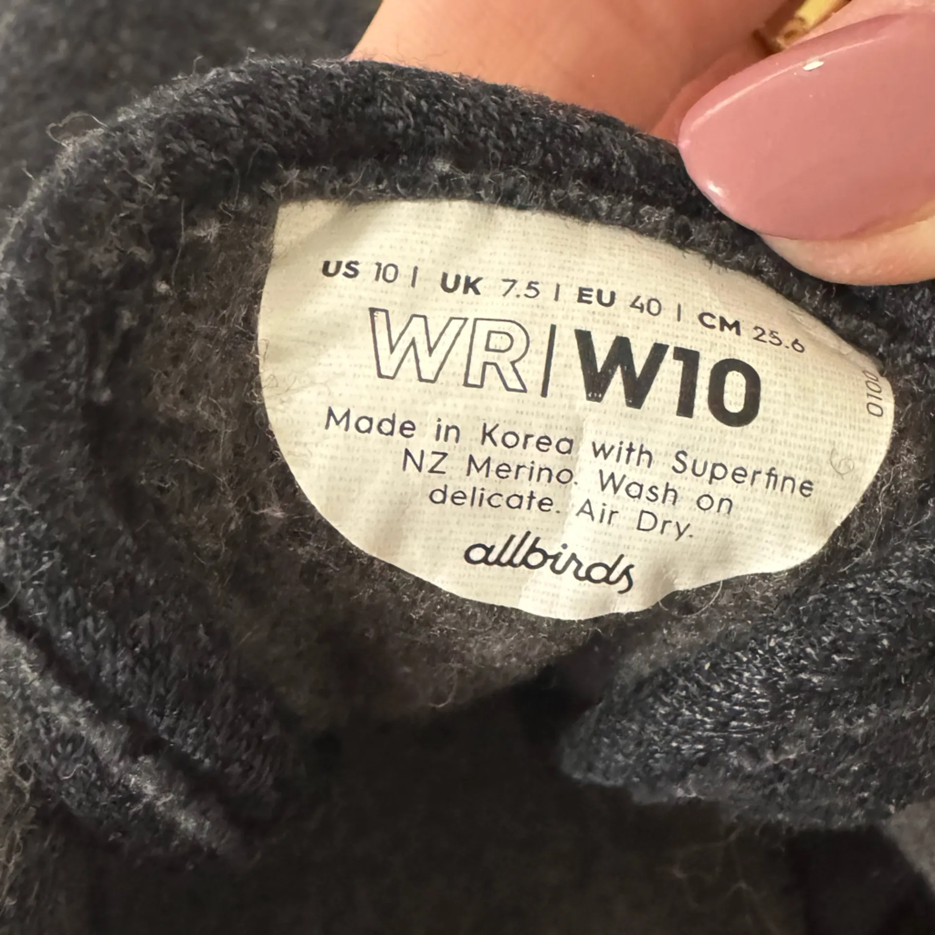 Allbirds Wool Runners Sneakers‎ 10 Charcoal Gray Athletic Tennis Shoe - Image 5