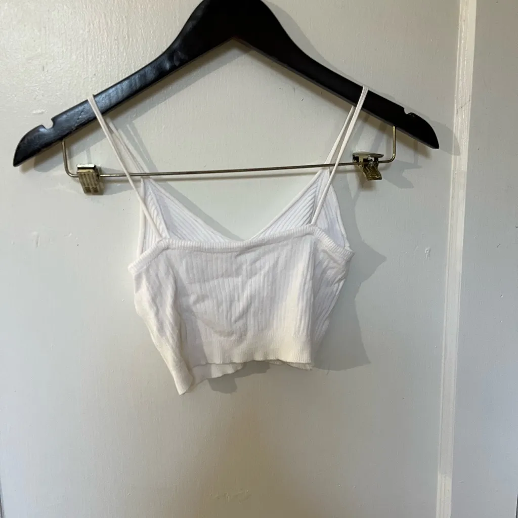 SHEIN White Ribbed Knit Top - Image 5