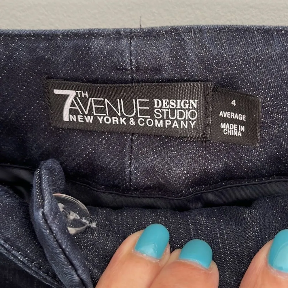 7th Avenue New York‎ & Co. Design Studio Jeans. Size 4 Regular Blue - Image 4