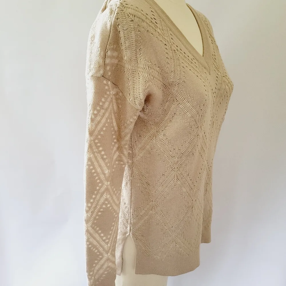 Bke open weave hooded sweater size xs - Image 6
