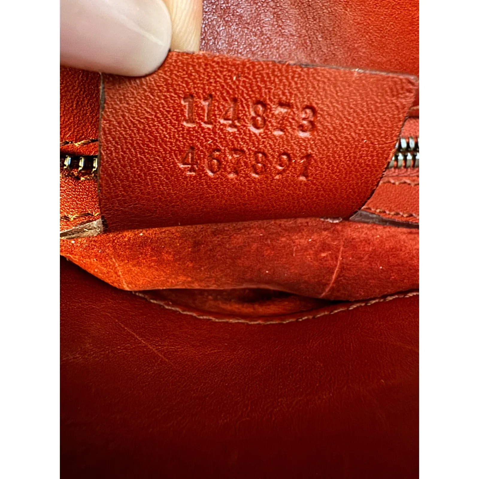 VTG Gucci Jackie Handbag Womens Red Calfskin Leather Top Handle Shoulder Strap - Image 10