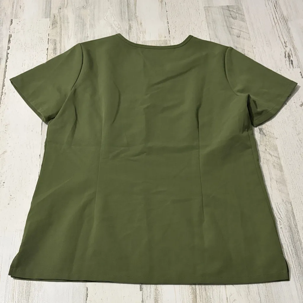 FIGS  Olive Green Women's Scrub  Top - Image 5