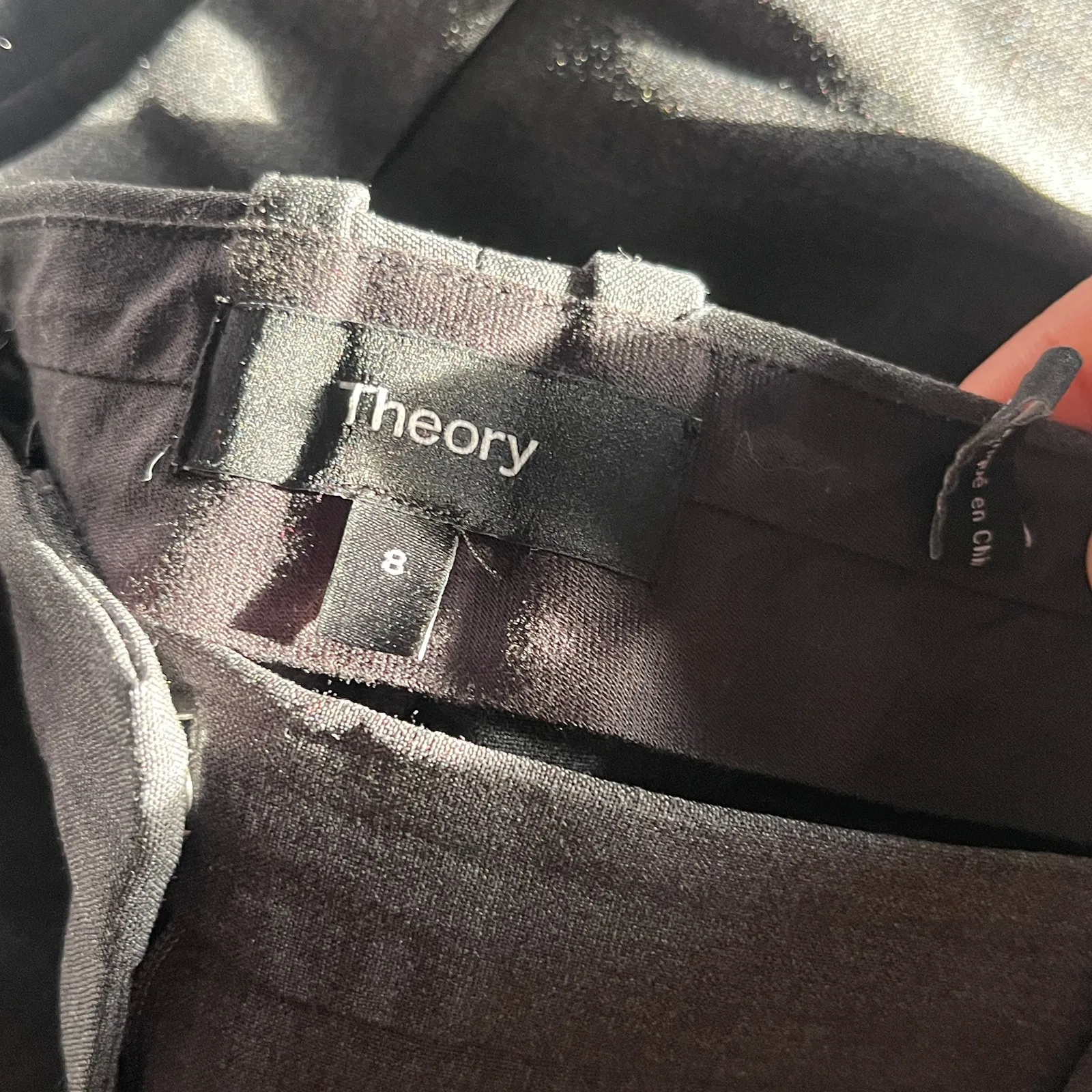 Theory Women's Demitria 4 Traceable Wool Gray Dress Trouser Pants Size 8 - Image 3