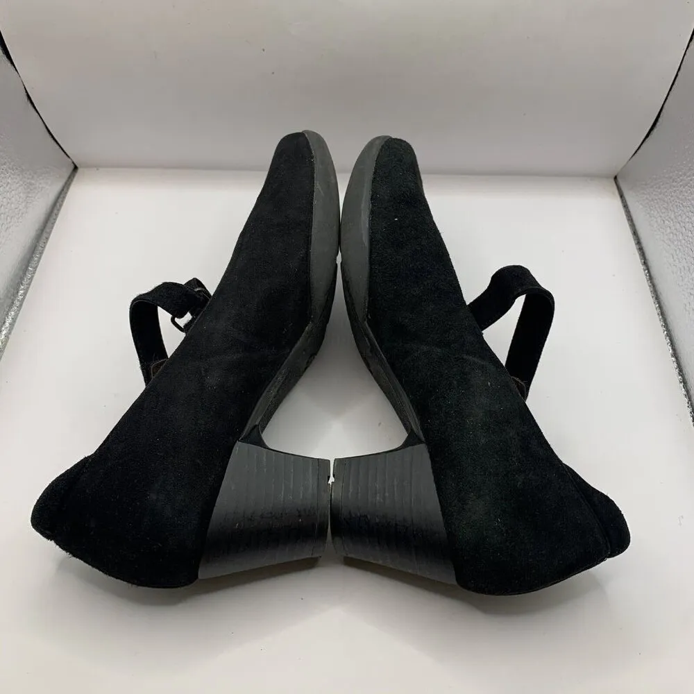 Wolky heel suede leather Mary Jane style Office Heel black size 38 US 7 - Image 7