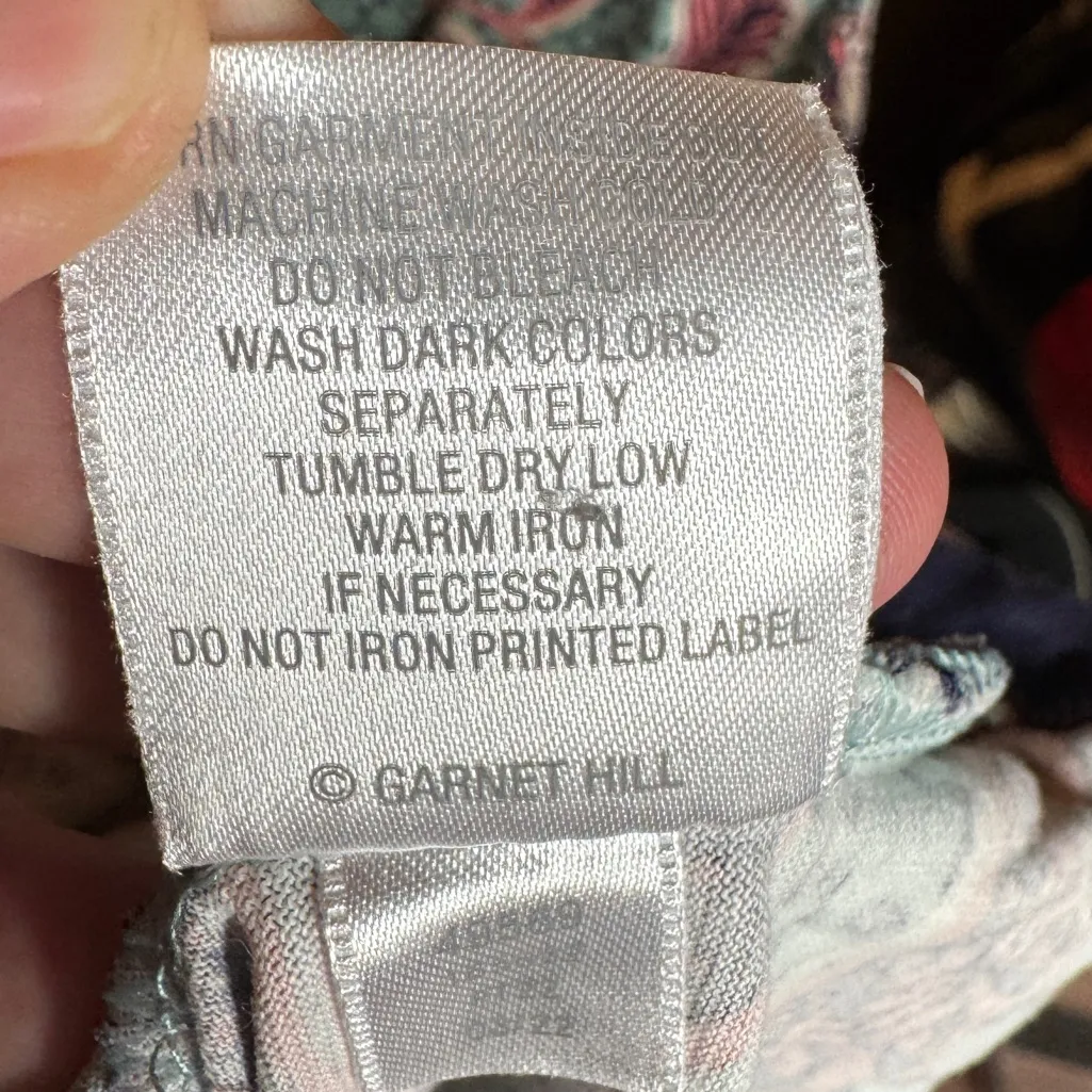 Garnet Hill Asian Wrap Organic-Cotton Midi Gown Size XS - Image 10