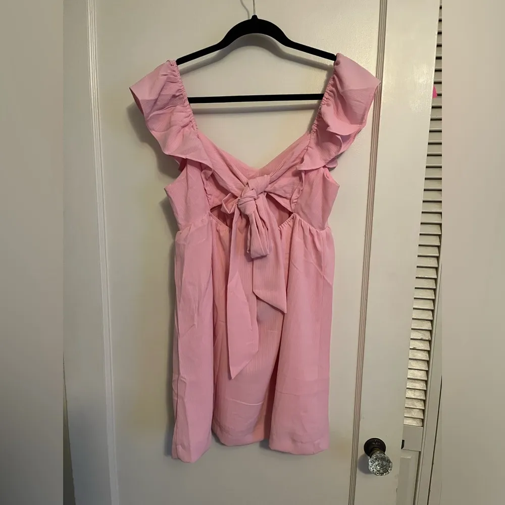 Blu pepper pink tie dress - Image 3