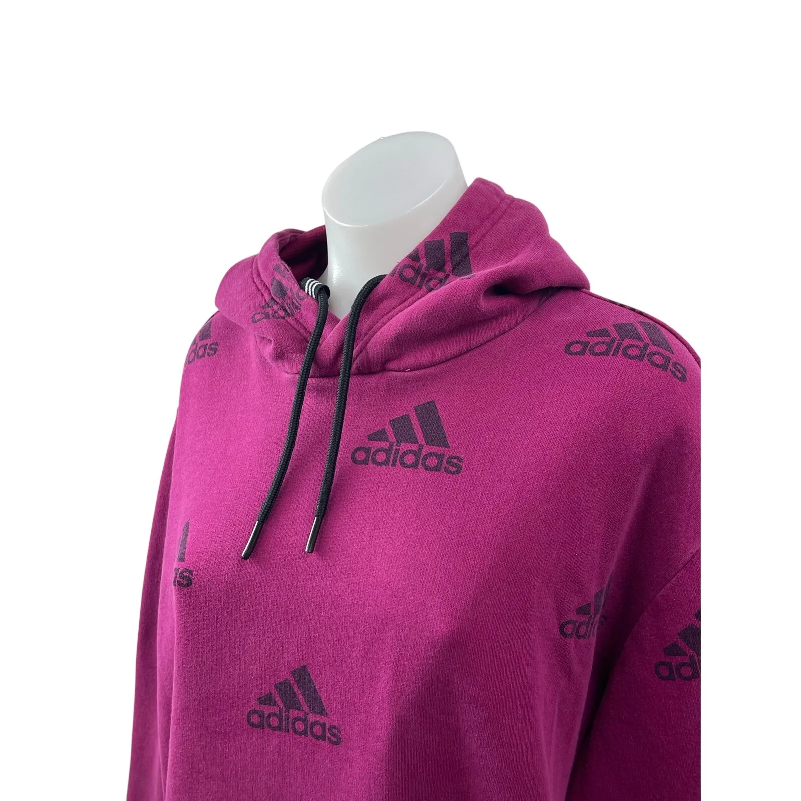 Adidas Badge of Sport Logo Long Sleeve Activewear Hoodie Sweatshirt Top Sz L/XL - Image 3