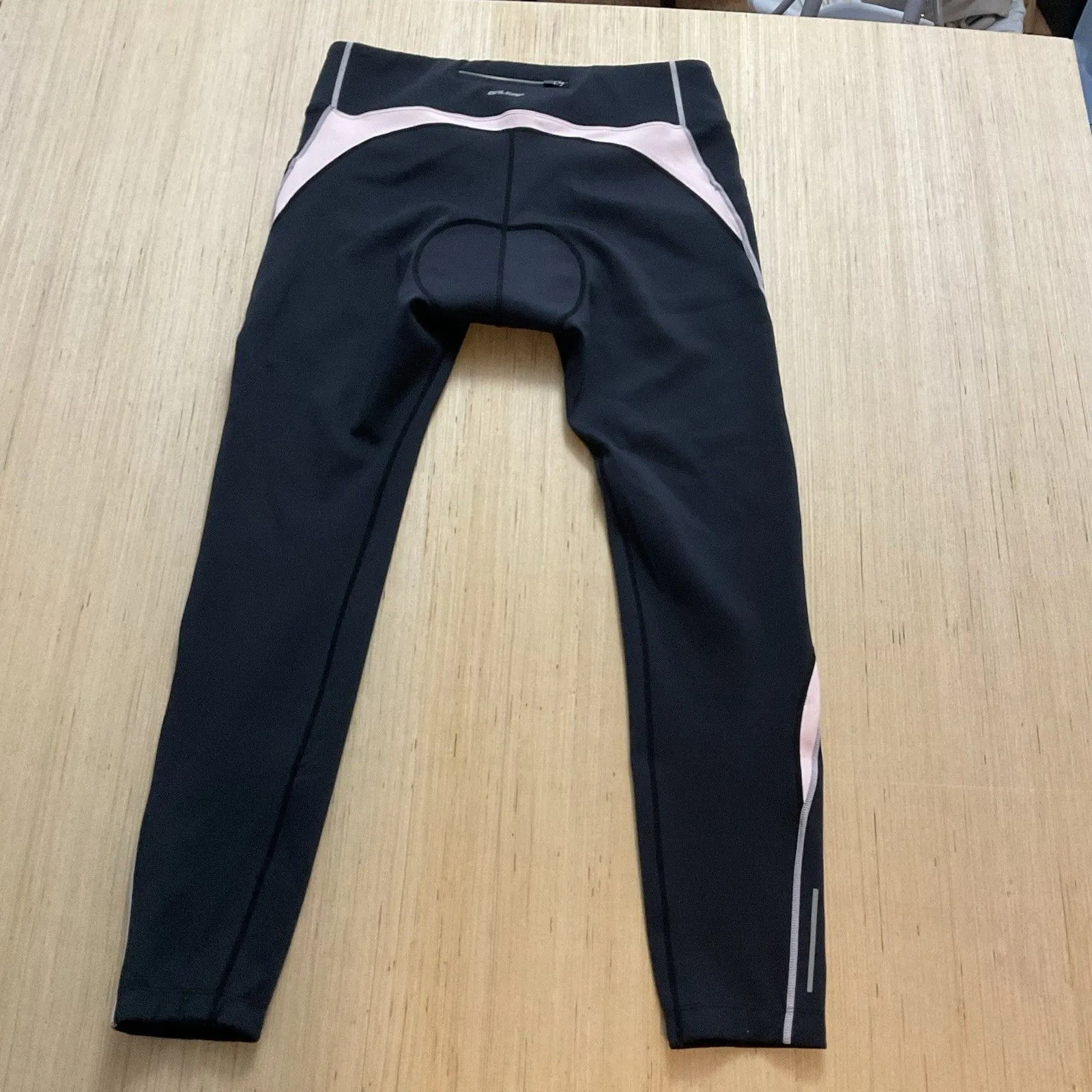 Baleaf Women's 3/4 Padded Bike Capris Pants Black Pink Stripe Size 3XL - Image 5