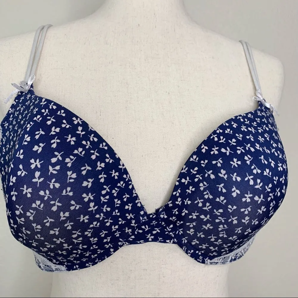 Jessica Simpson Size 38D Blue Floral Bra - Image 3