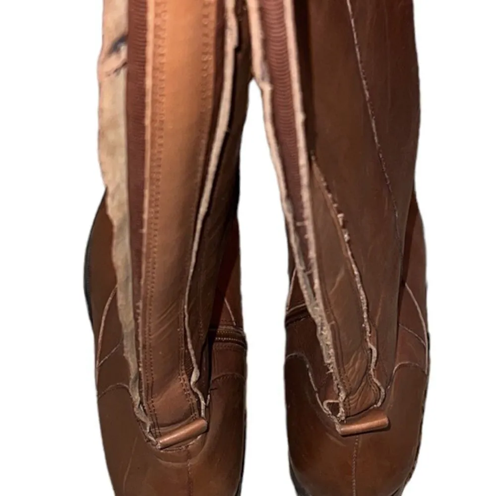 Corso Como Brown Leather Boots Size 7.5 M - Image 7