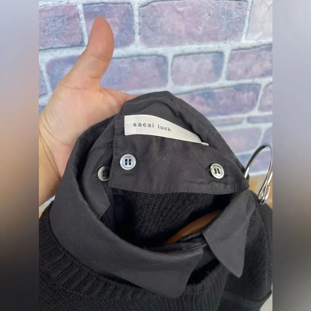 Sacai Luck sweater shirt size small Black - Image 14